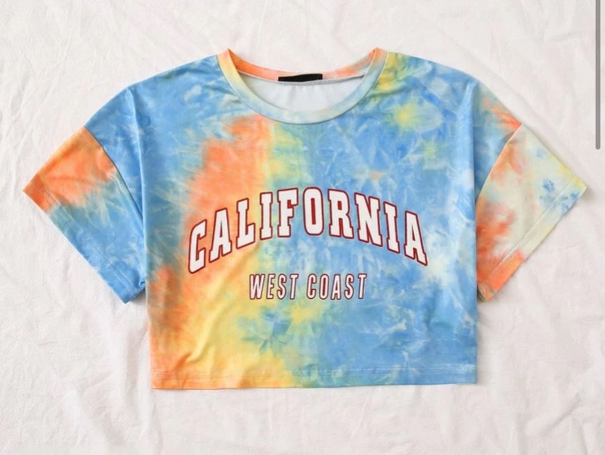 Fashion Multicolorido tie dye ocasional camiseta 36,90