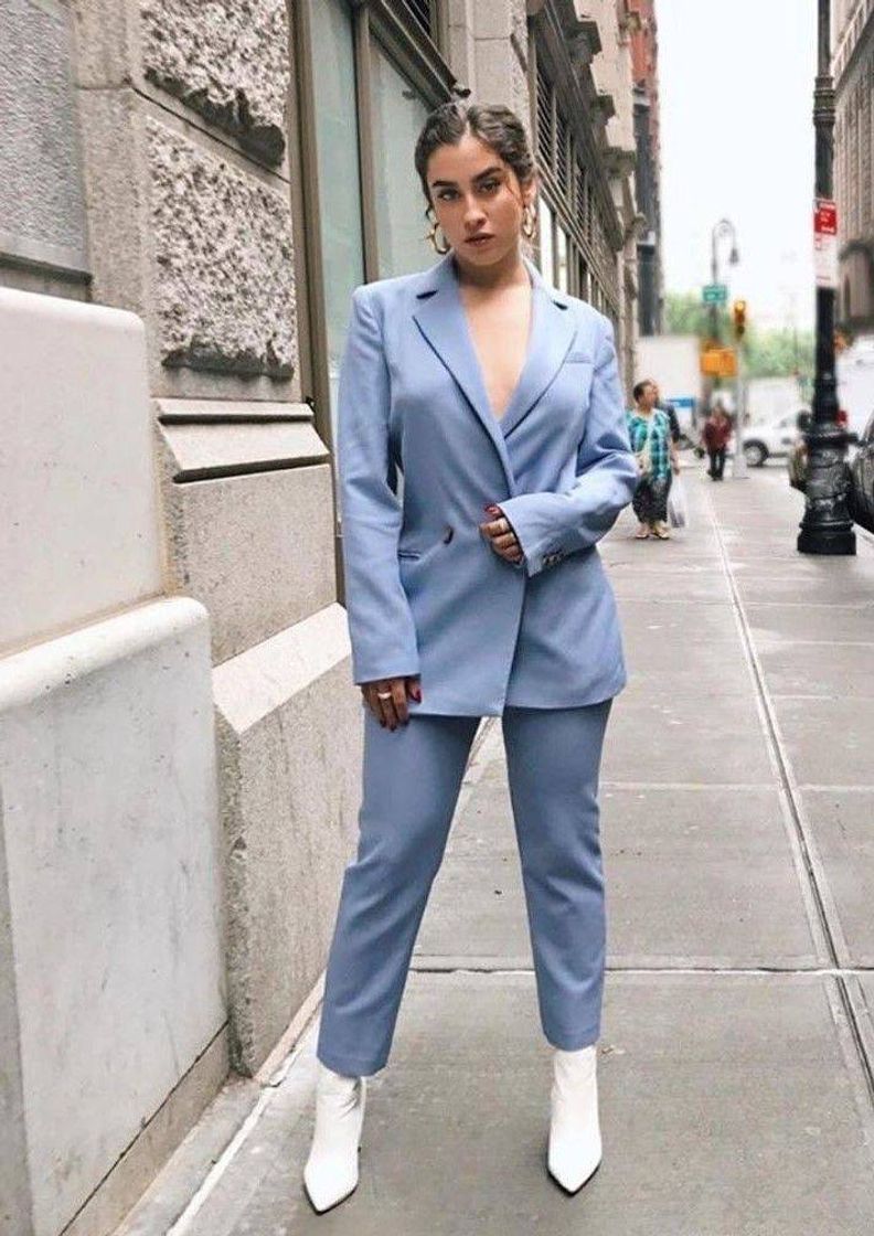 Fashion baby blue suit