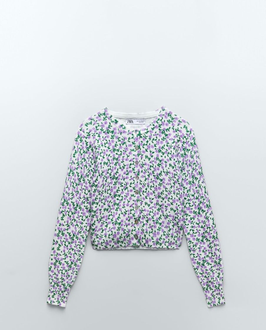 Casaco de Malha Floral 