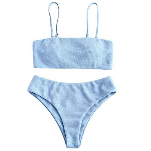 Zaful - Conjunto de bikini con tirantes