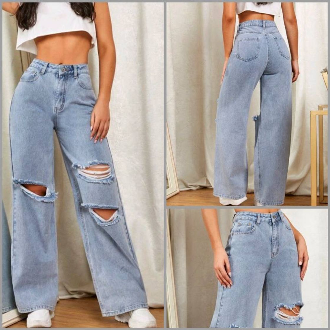 Moda Wide leg jeans - tamanho do pp ao G - R$129