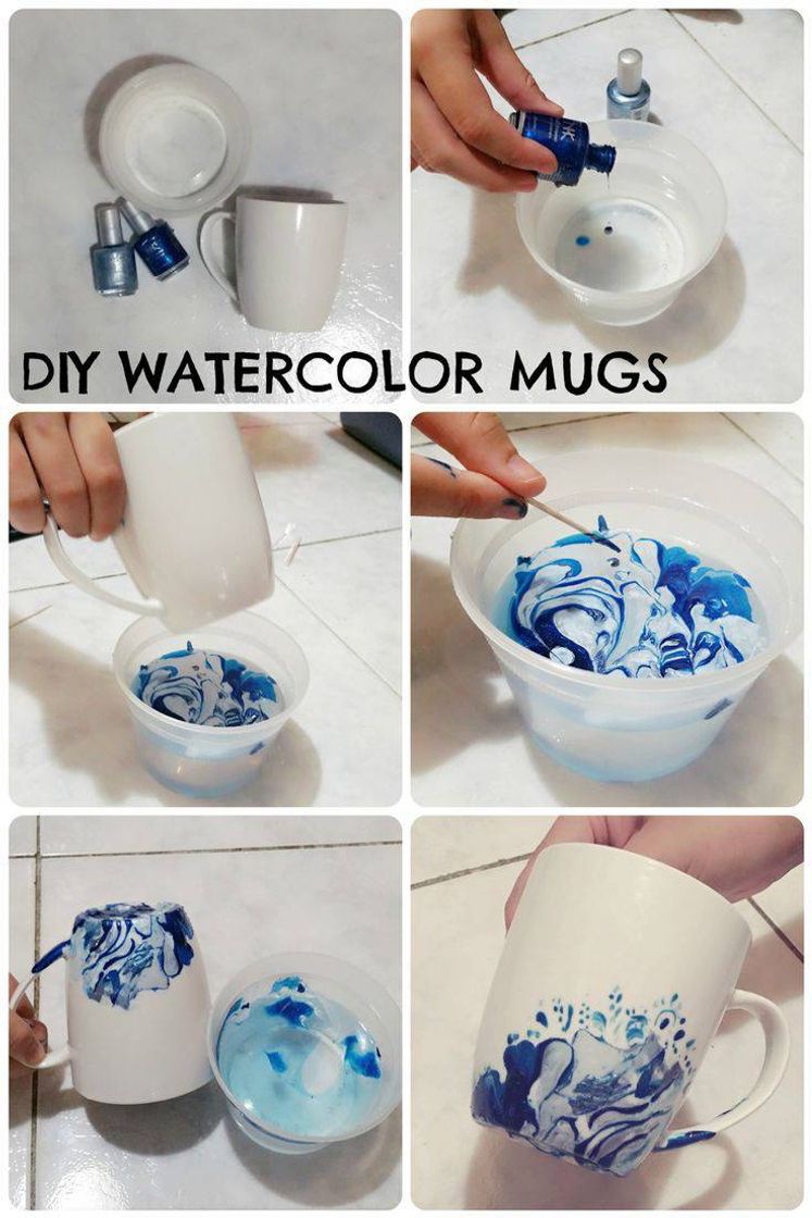 Moda DIY WATERCOLOR CANECA