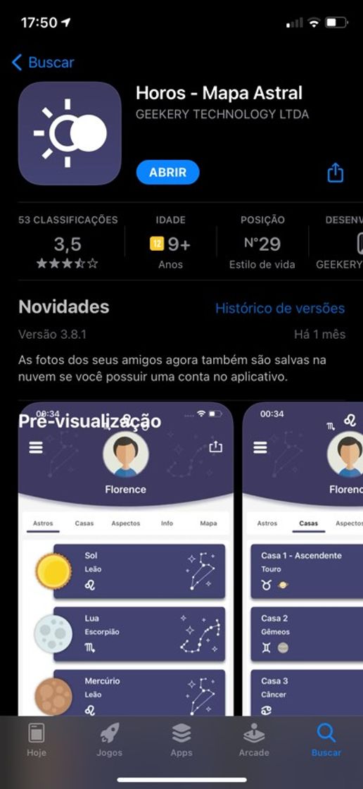 App APP QUE MOSTRA TUDO SOBRE O SEU MAPA ASTRAL.