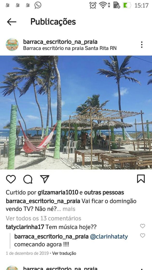 Restaurantes Barraca Escritório na praia