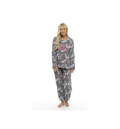 Pijama Mujer Invierno Suave Cómodo con Plumas Prosecco Estrellas Vario Estilos Pijamas