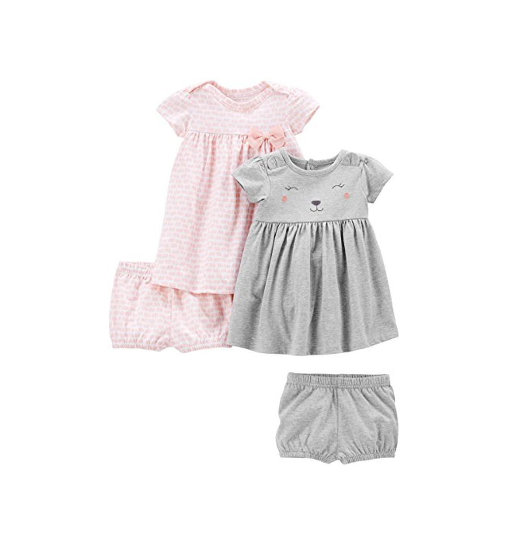 Moda Simple Joys by Carter's Conjunto de 2 vestidos de manga corta y