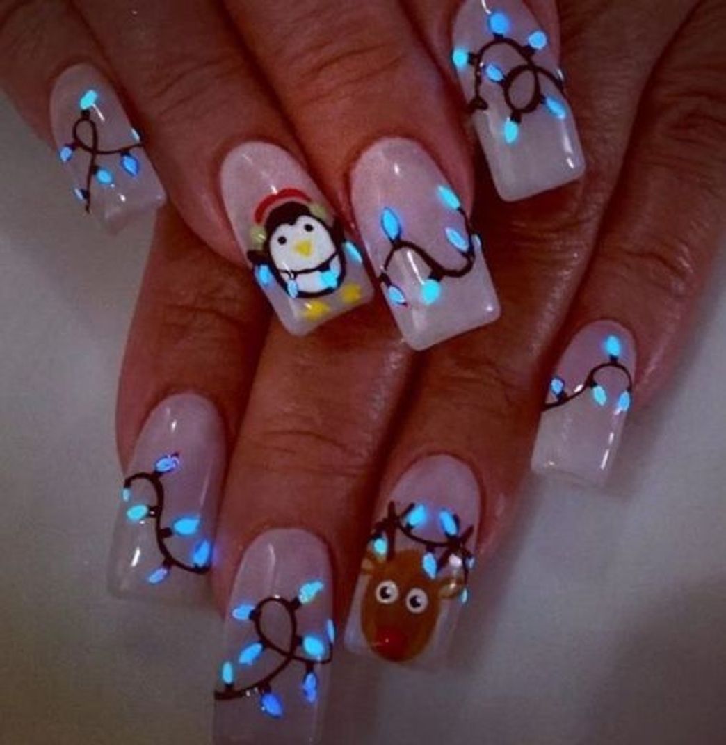 Social Olha que massa essa unha de Natal