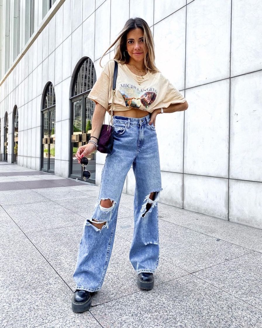 Social BERSHKA 90s flare jeans 