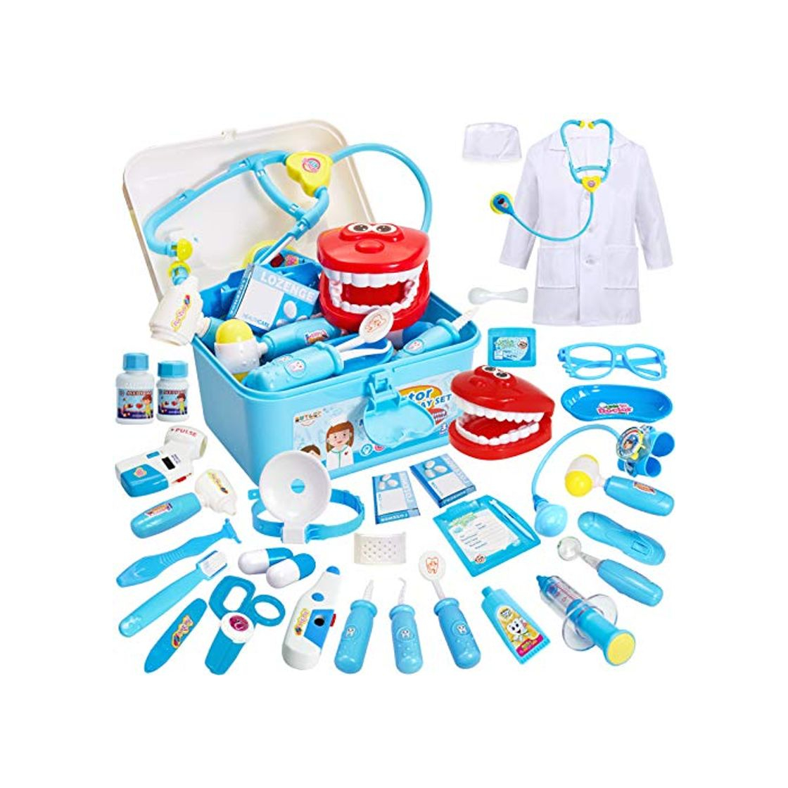 Social Buyger 35 Piezas Maletin Medicos Juguete Disfraz de Medicos Doctora Cosplay Juguetes