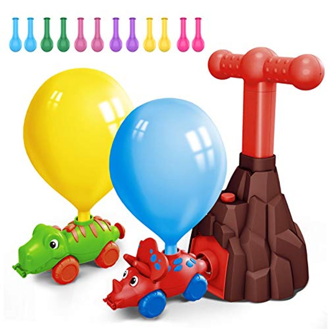 Social LAPPAZO Juguete Coche de Globo Dinosaurio Coche Impulsado por Aire Inercia Juguetes Creativos de Experimento Científico Aerodinámica Regalos Stem Juguetes Educativos para Niños