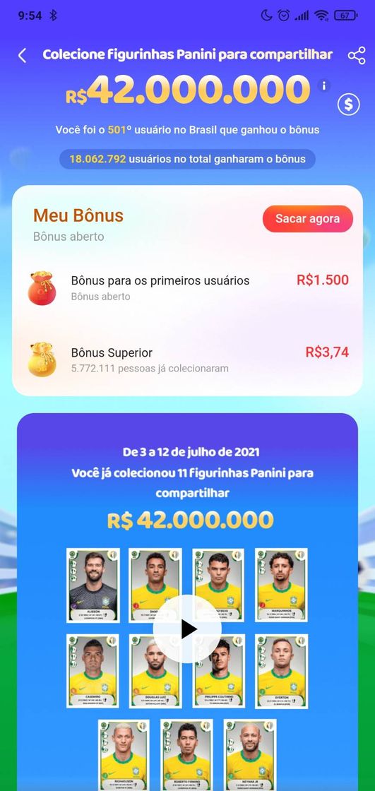 Social Resultado das figurinhas