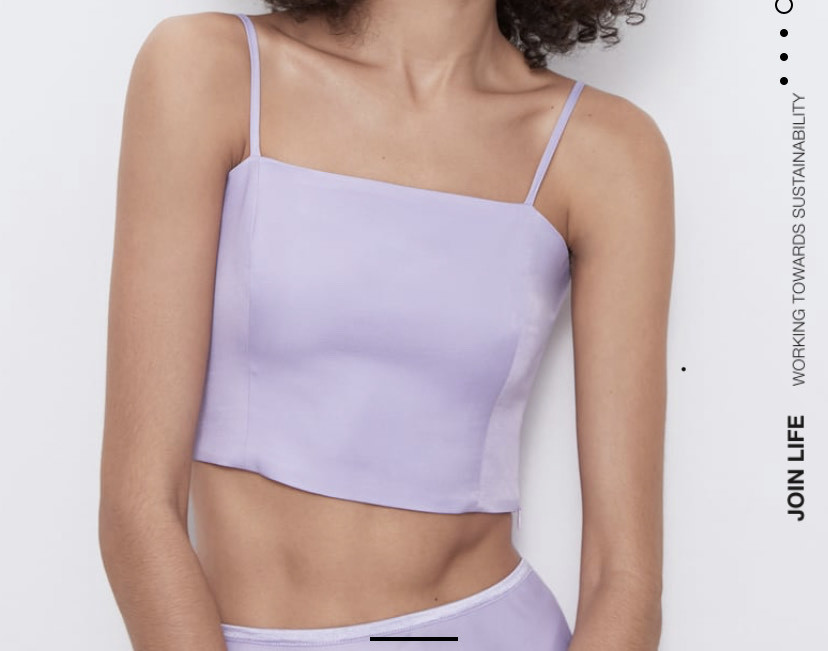 Product Top cropped satinado