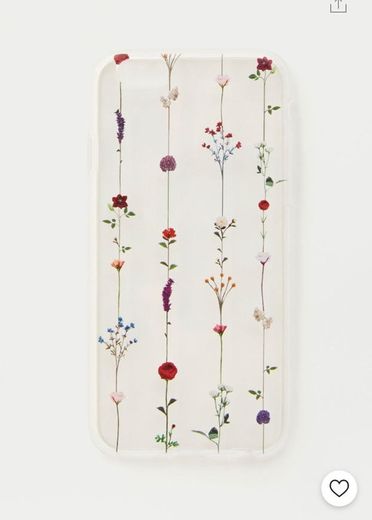 Carcasa smartphone transparente flores