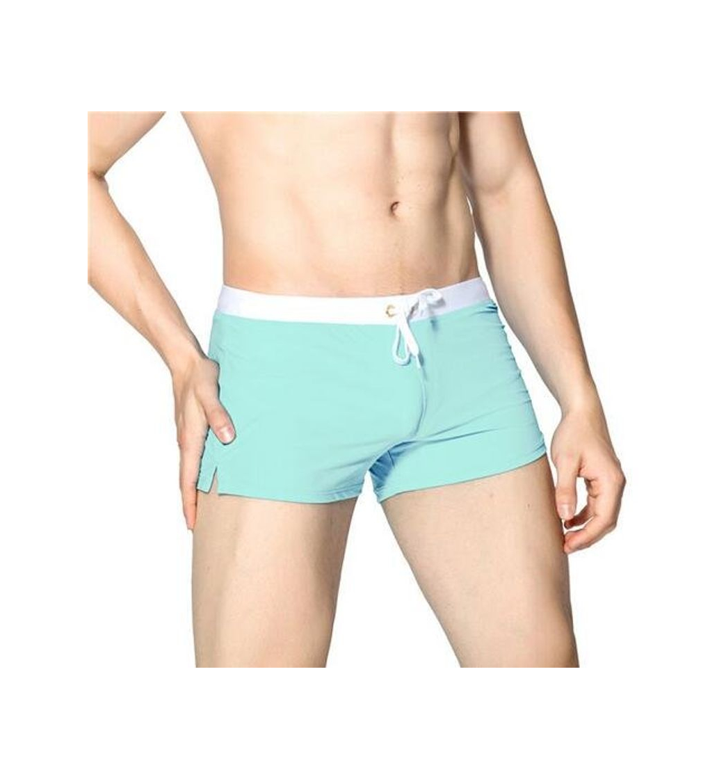 Moda DECTN ALSOTO Traje de baño Hombre Traje de baño Bañador Sunga Hot Hombres Swim Briefs Shorts de Playa Mayo Sungas De Praia Homens XL Short Azul Claro