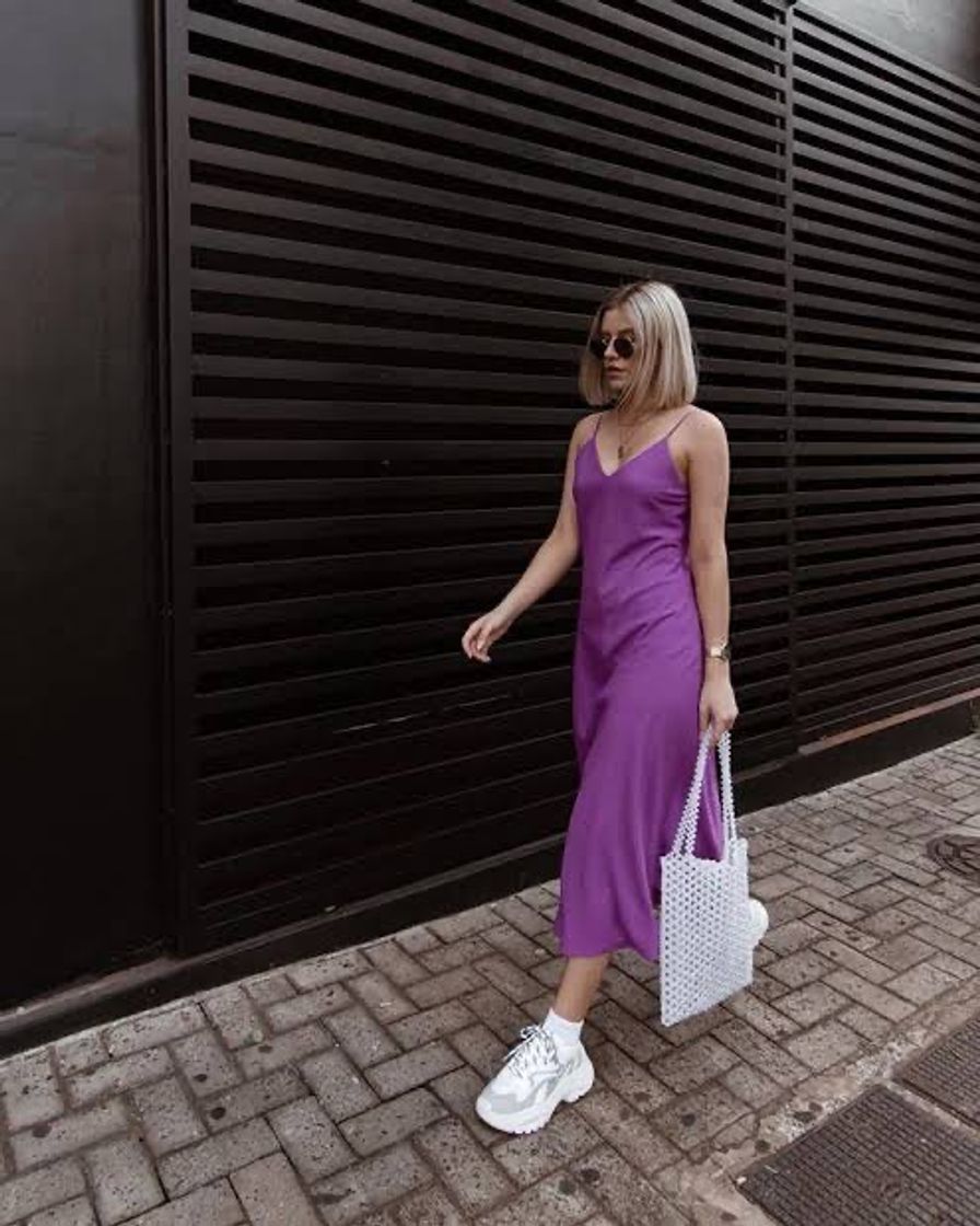 Fashion Vestido roxo