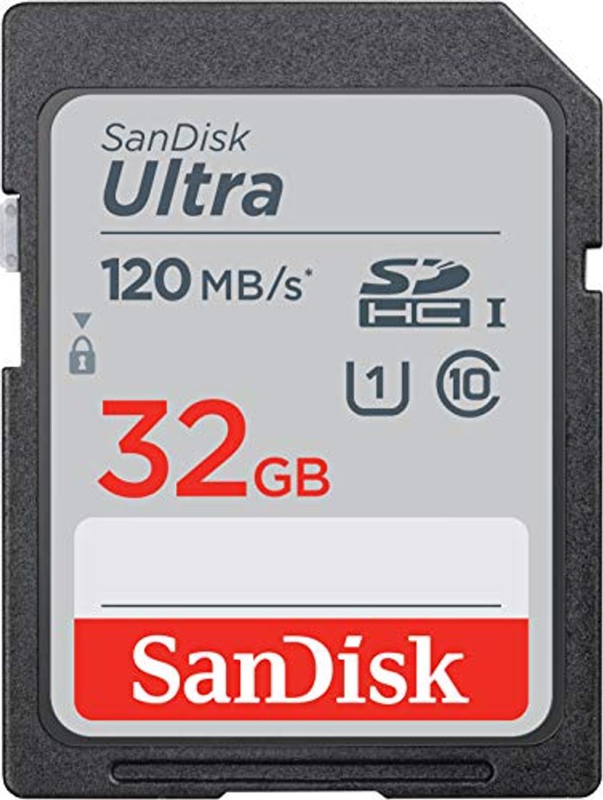 Product SanDisk Ultra SDHC, Tarjeta de memoria de 32 GB, hasta 120 MB