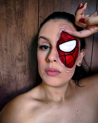 Maquiagem artística Spiderman