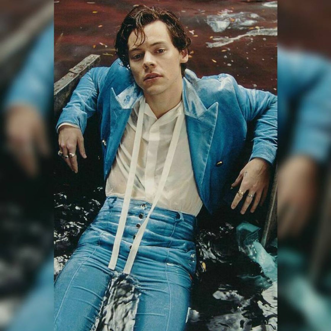 Moda Harry Styles + Azul = Perfeição 