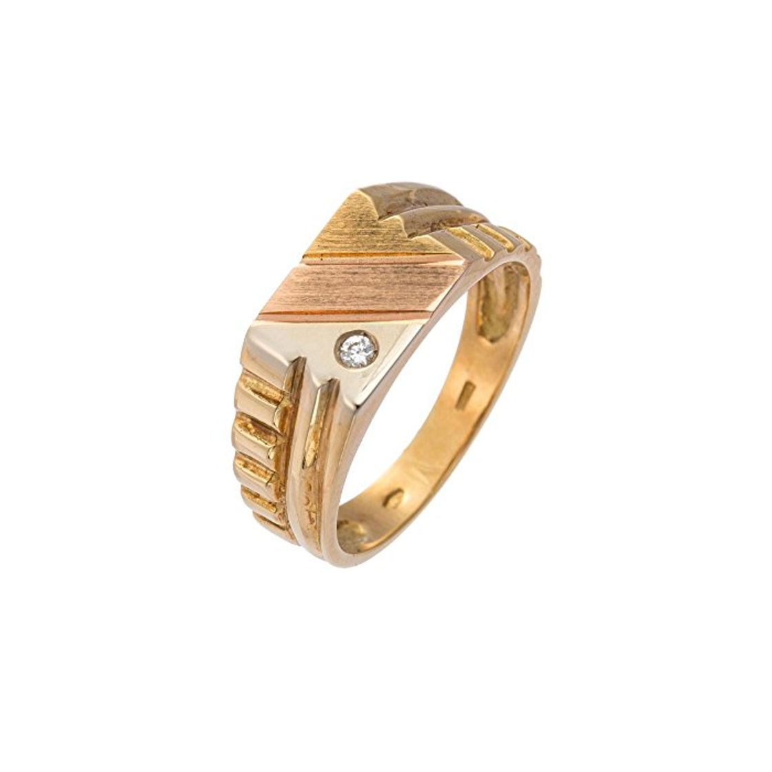 Products Anillo hombre 3 Ori con circonita