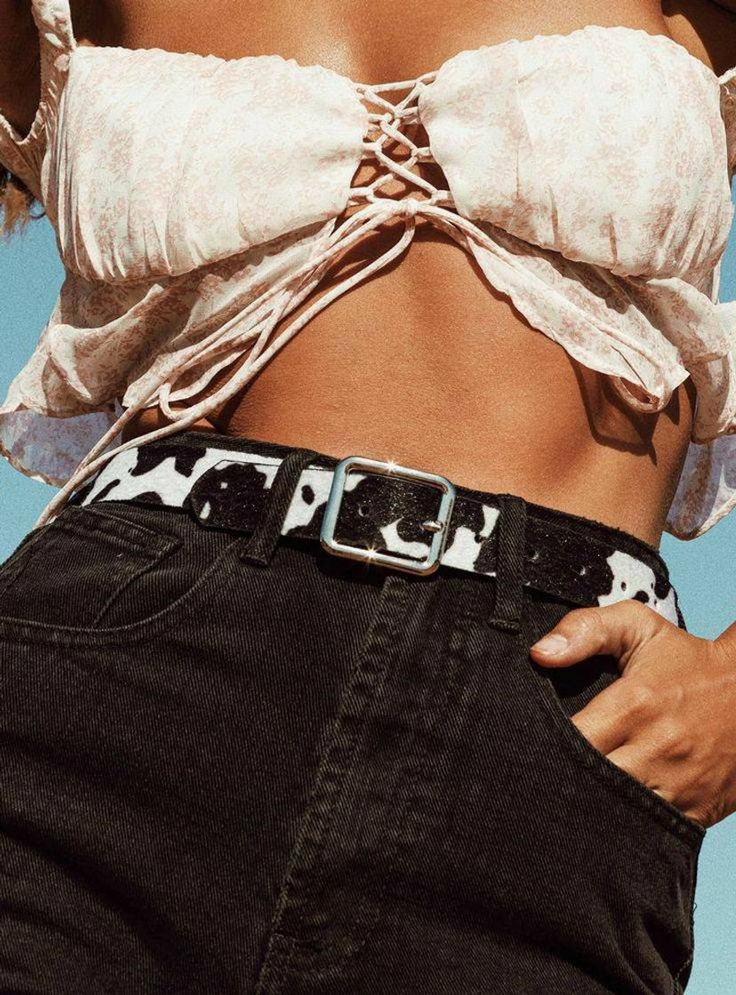 Social Cow print belt