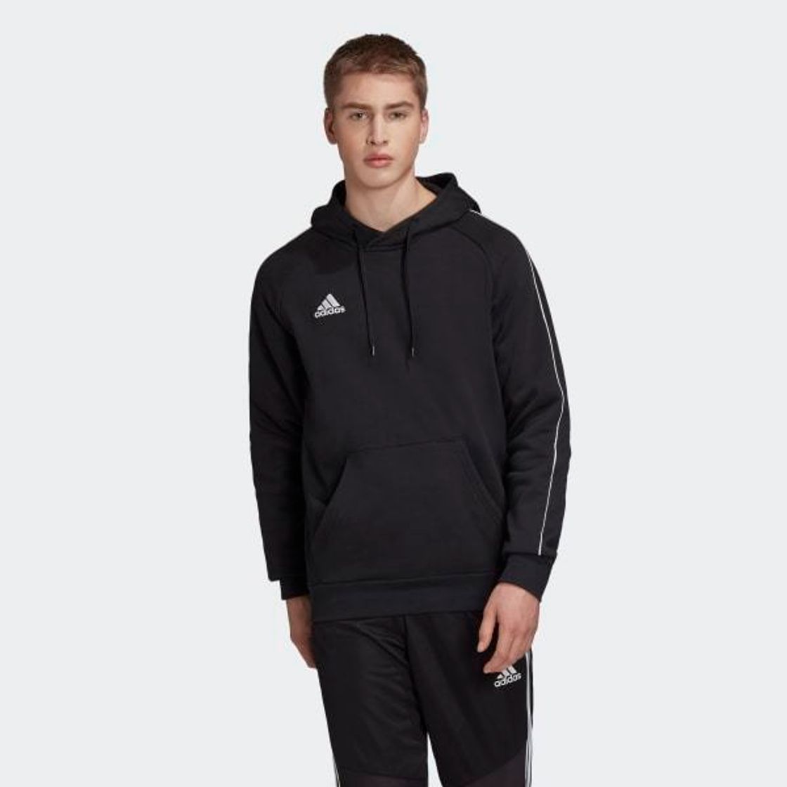 Fitness adidas Core18 Hoody Sudadera con Capucha, Hombre, Negro