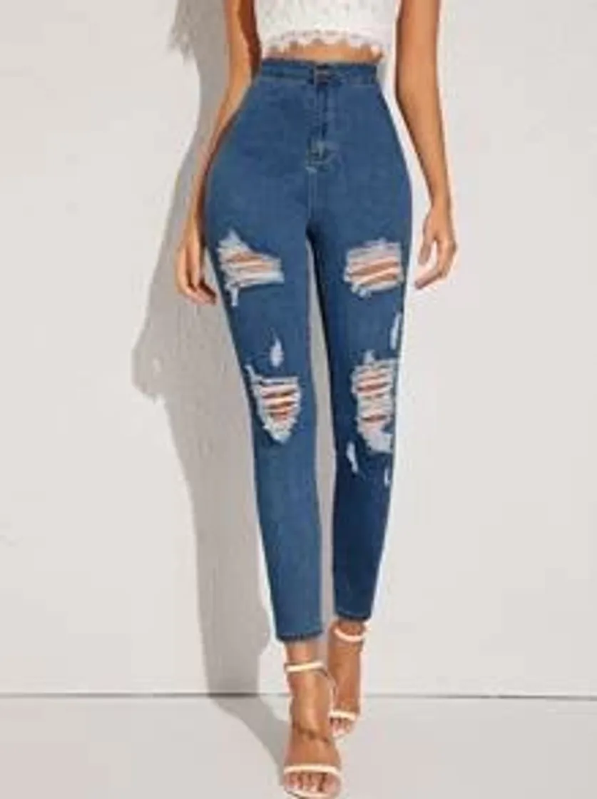 Fashion Ripped Skinny Jeans | SHEIN EUR