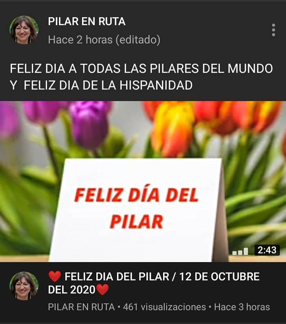 Moda FELIZ DIA DEL PILAR / 12 DE OCTUBRE DEL 2020❤️ - YouTube