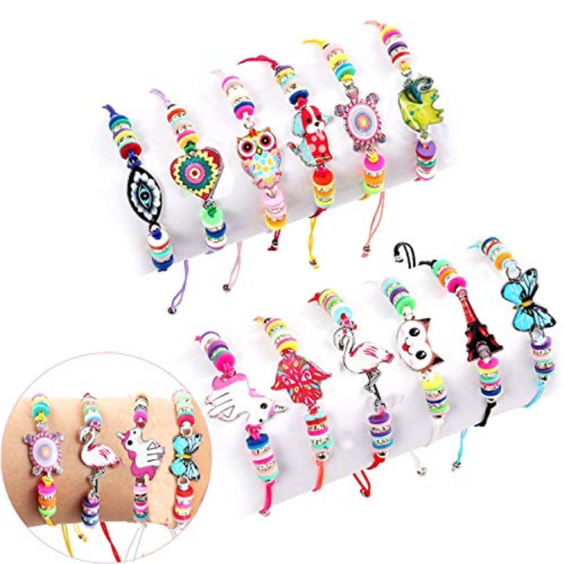 Place Lrikas Pulsera Niña Pulsera Amistad 12 Piezas Pulsera Unicornio Pulseras de Cuerda