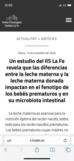 Estudio sobre la leche materna