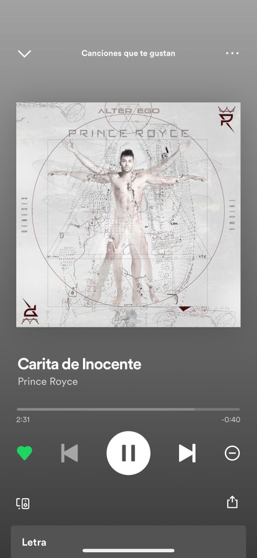 Canción Carita de inocente 