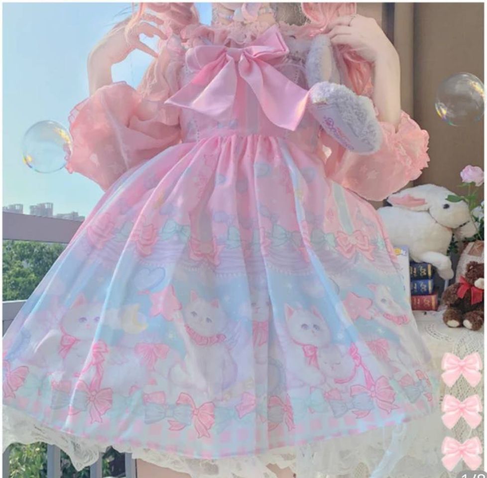 Fashion Japonês doce kawaii jsk lolita vestido feminino bonito sonho