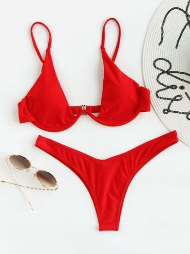 Bikini rojo tanga