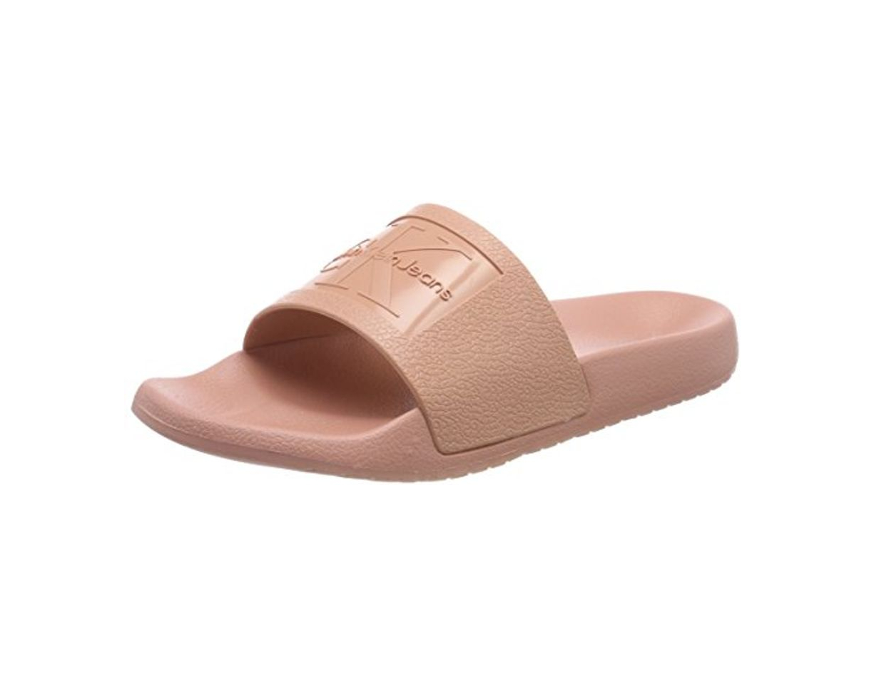 Social Calvin Klein Jeans Christie Jelly, Bailarinas con Punta Abierta para Mujer, Rosa