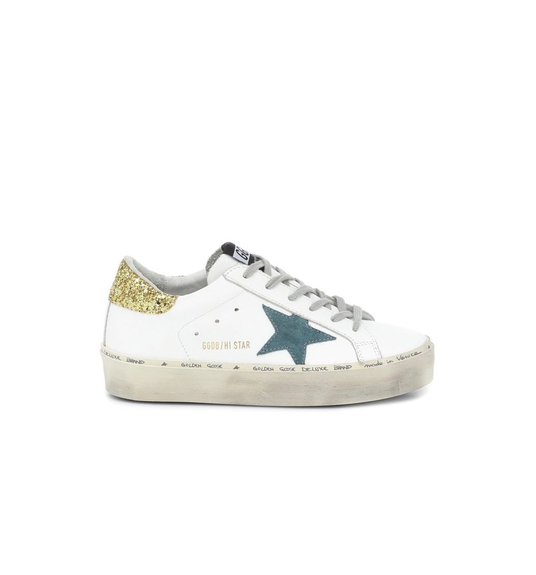 Moda Golden Goose - Zapatillas Hi Star de piel