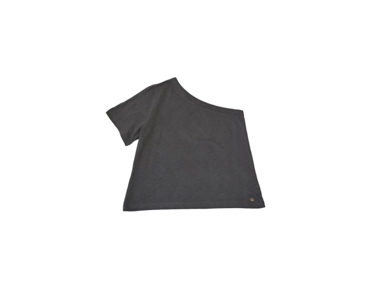CAMISETA ASIMÉTRICA ANTRACITA – Pinkpomelo