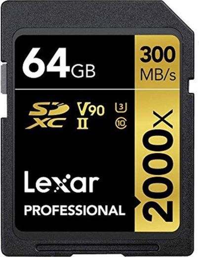 Lexar LSD64GCRBEU2000R - Tarjeta de memoria Profesional SDXC de 64 GB