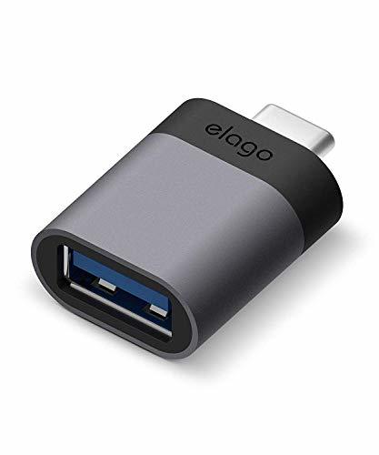 Electrónica elago Mini Adaptador de Aluminio USB-C a USB 3.0 Hembra Compatible con