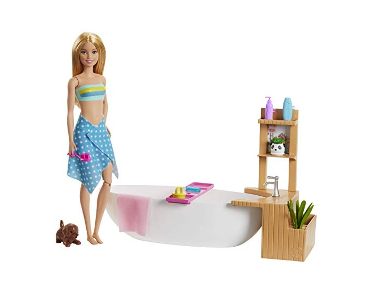 Product Barbie Muñeca Barbie y su Bañera de Burbujas, juguete regalo para niños