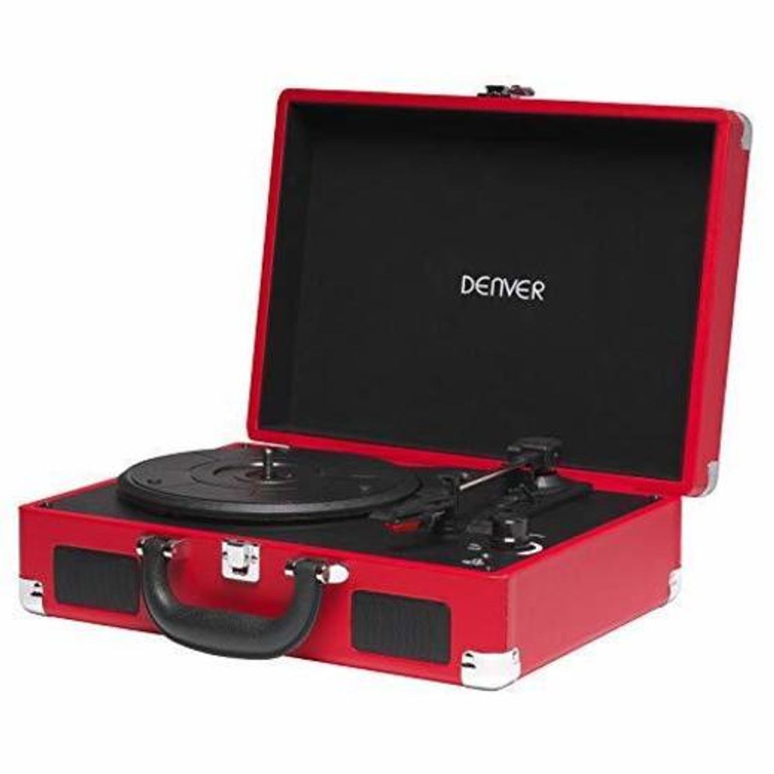 Producto Tocadiscos Denver VPL-118RED de Tres velocidades 33 1/3