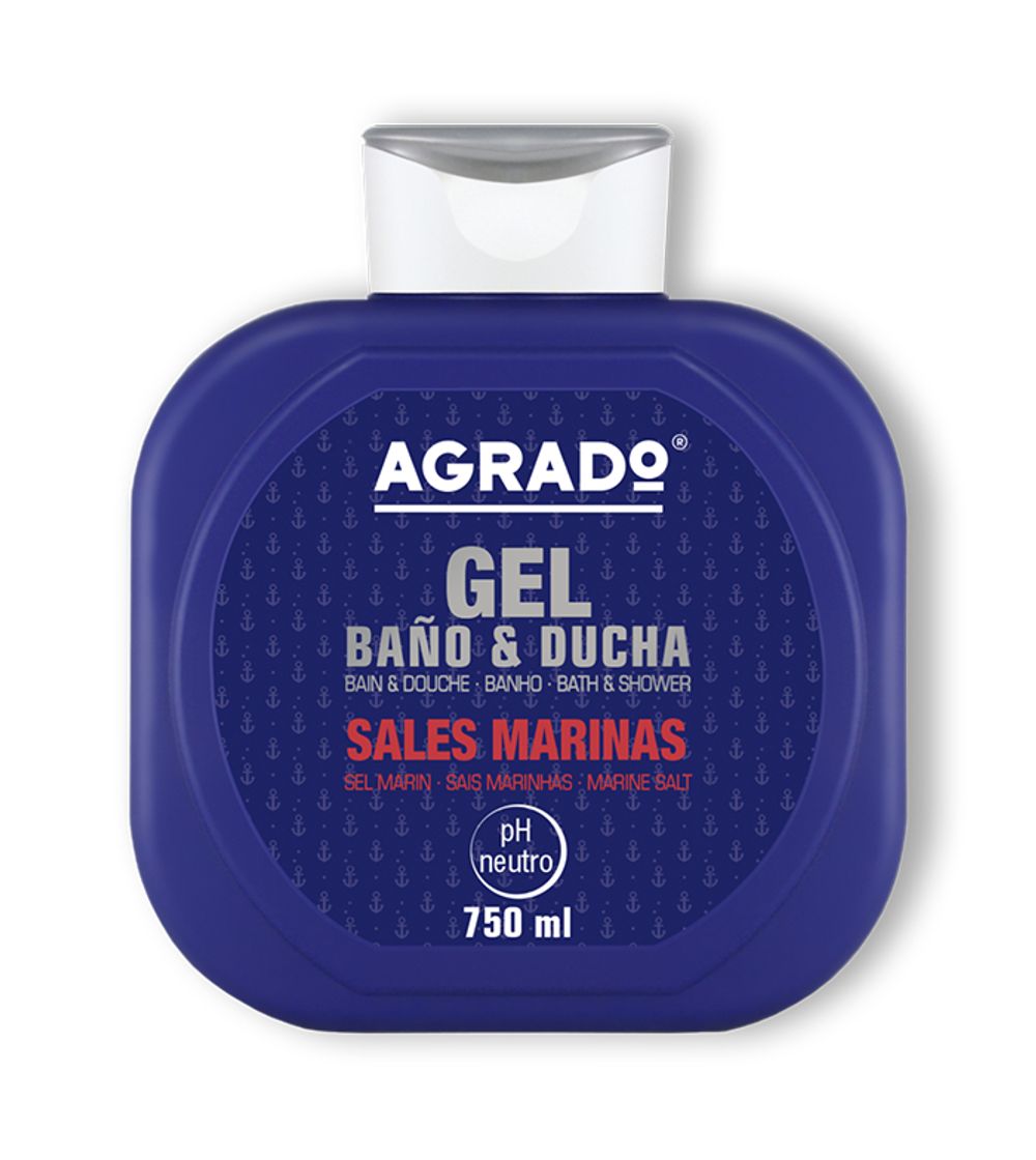 Belleza Gel baño y ducha sales marinas de agrado