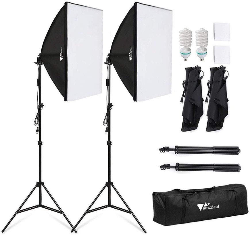 Social Amzdeal softbox kit iluminación 