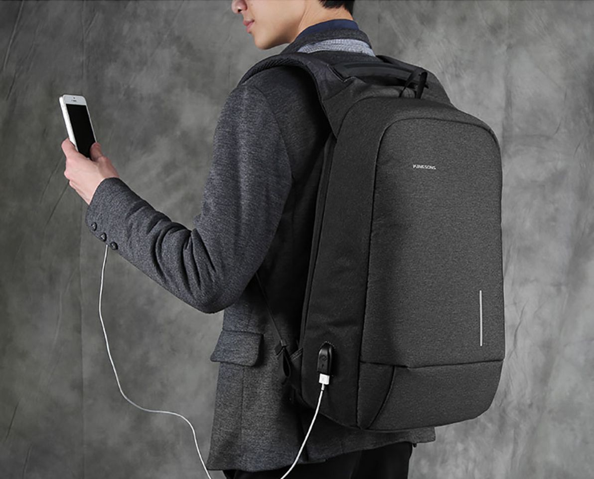 Moda Mochila que que carrega celular usb