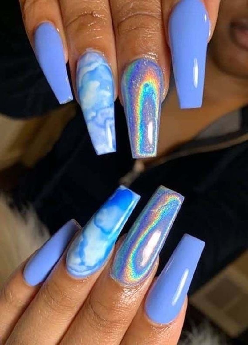 Fashion Most stylish blue nail 