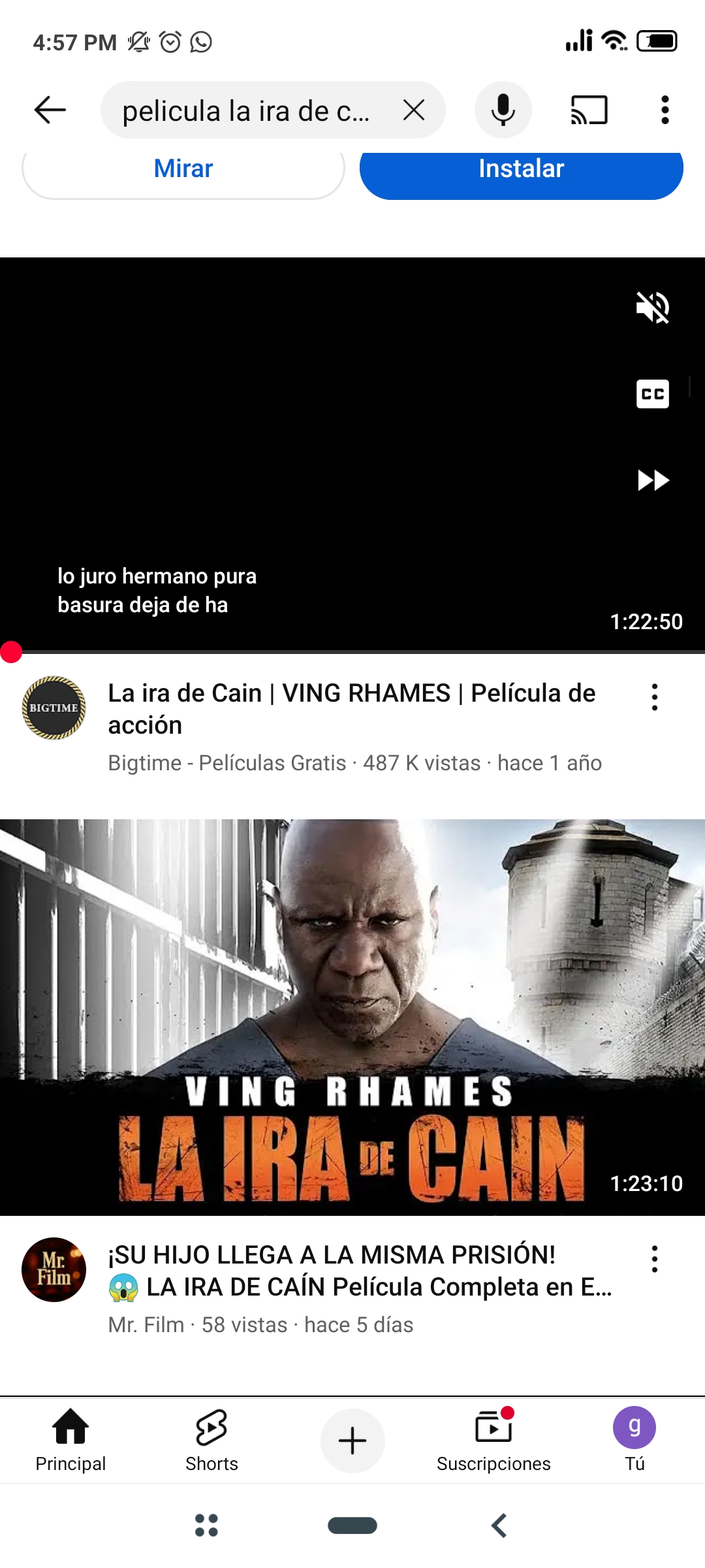 Movie La ira de caín 