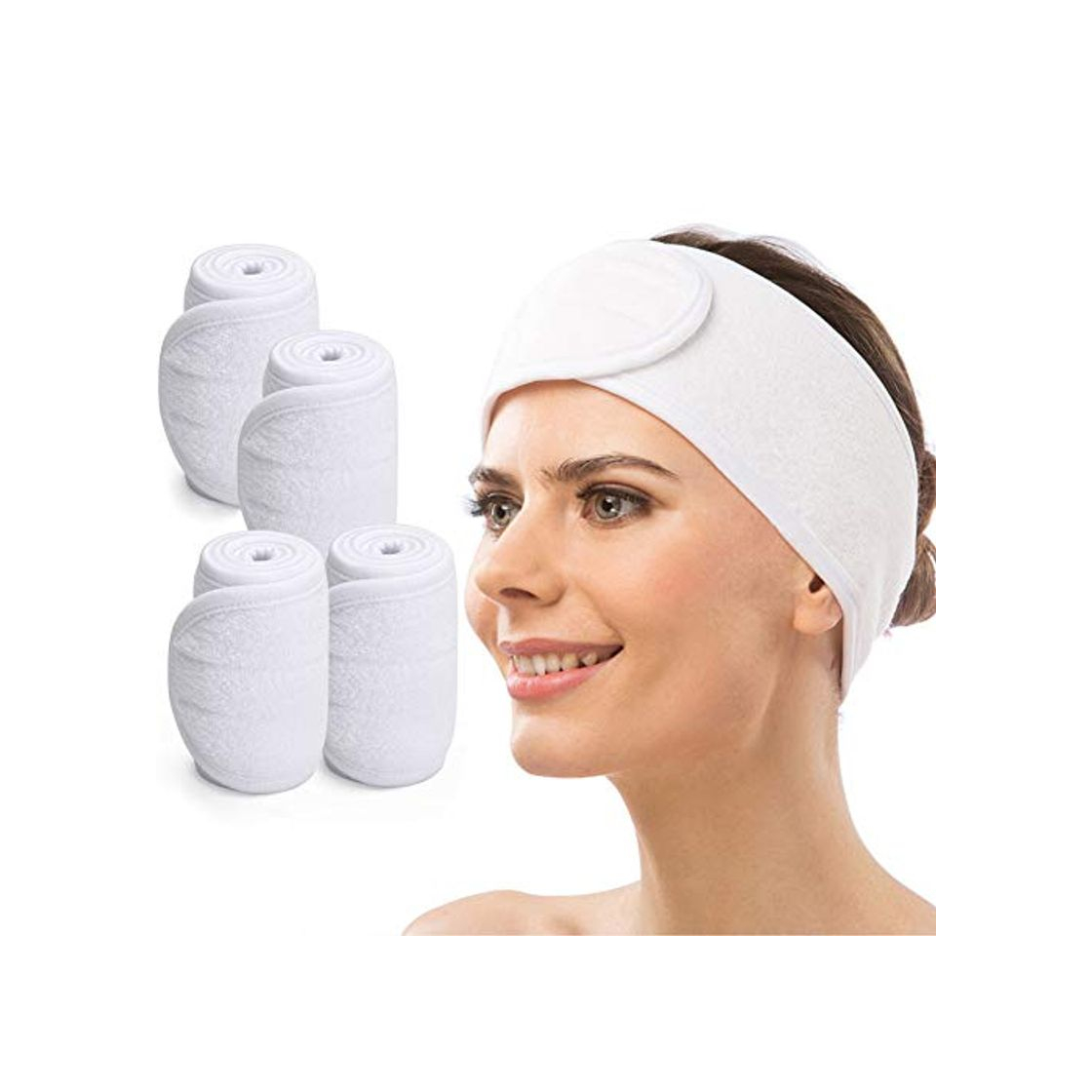 Fashion Pelo Banda para Maquillaje, CNNIK 4PCS Diadema de Spa Cosméticos Bañarse Yoga,