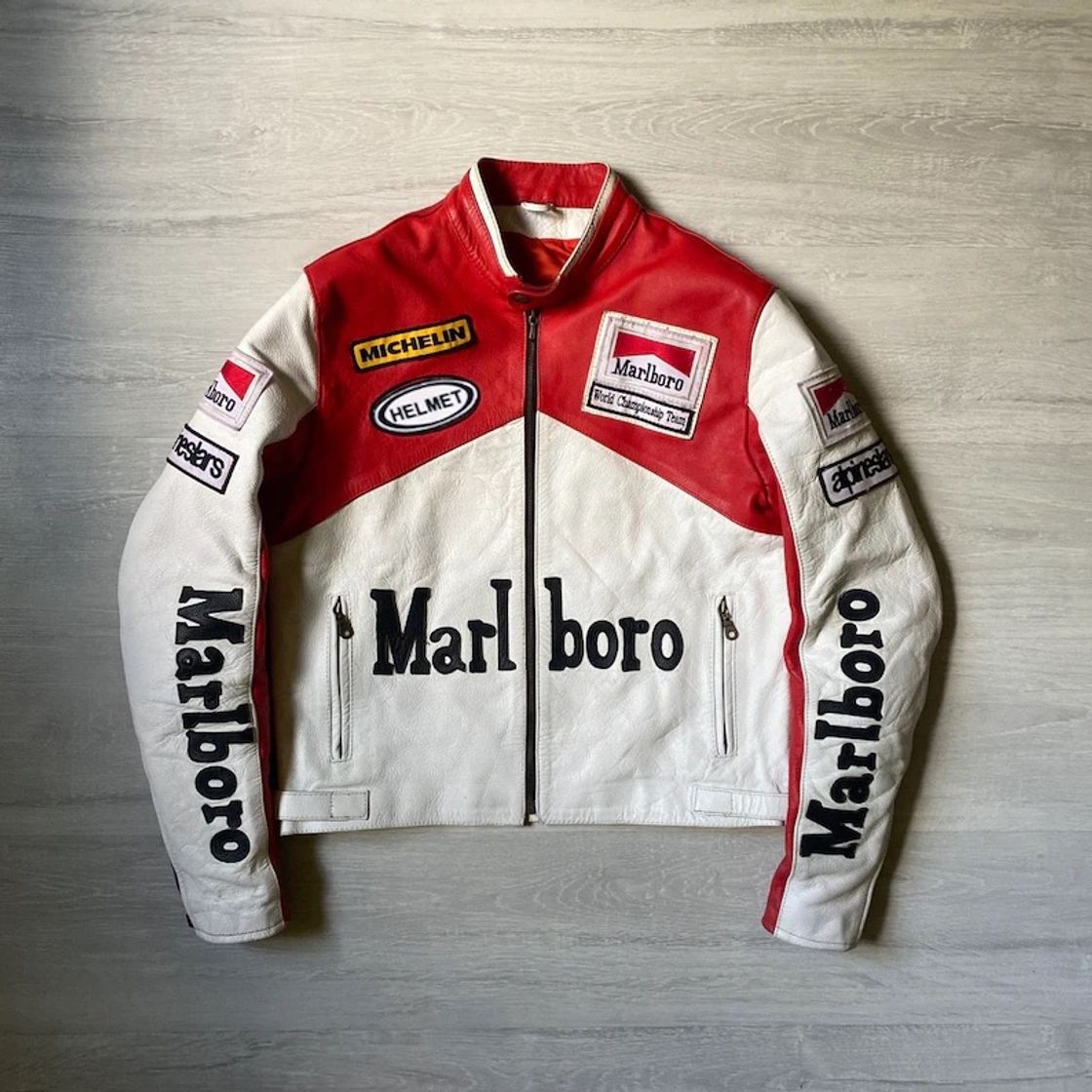 Fashion Chaqueta de moto Marlboro👌🏻