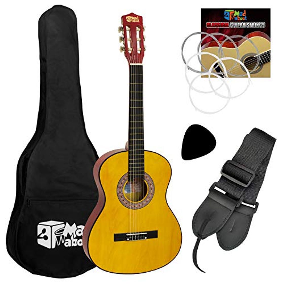 Producto Tiger Pack de guitarra clásica española para niños, tamaño 3