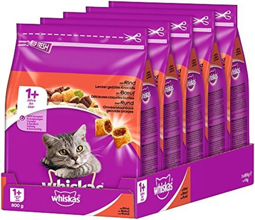 Whiskas - Comida Seca para Gatos Adult 1