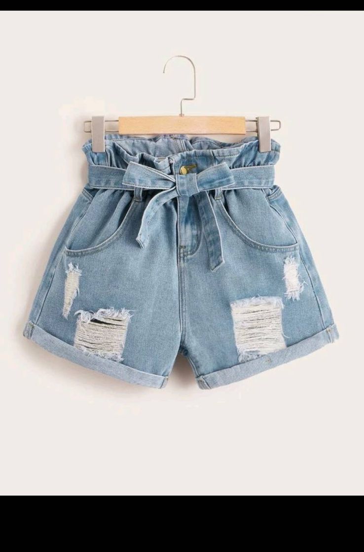 Moda Shorts Azul Jeans Casual 