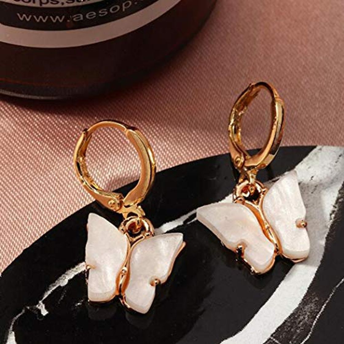 Fashion Jovono Pendientes de moda con mariposa de acrílico para mujeres y niñas